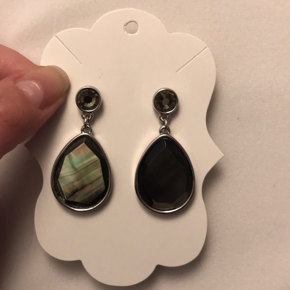 Tortoise shell drop earrings